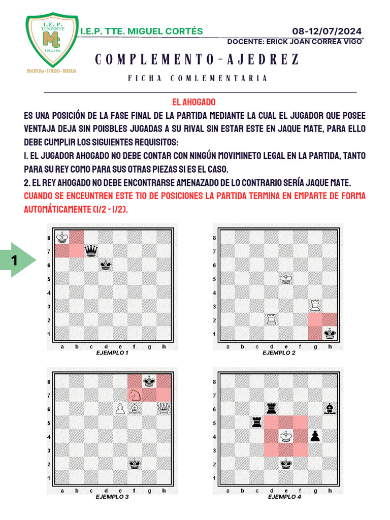 Estrategia del Ahogado en Ajedrez | PDF | Ajedrez | Juegos tradicionales