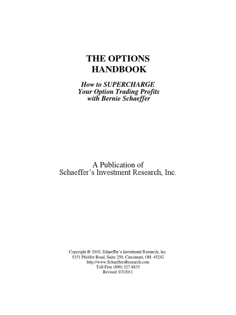 The Options Handbook | PDF