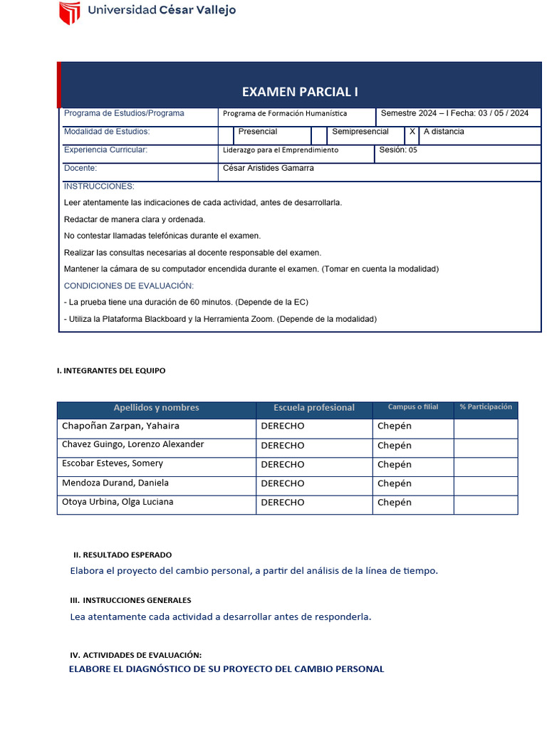 Liderazgo en Proyectos de Cambio Personal | PDF | Crecimiento personal ...