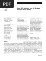 Breast MRI Protocols Overview | PDF | Magnetic Resonance Imaging | Imaging