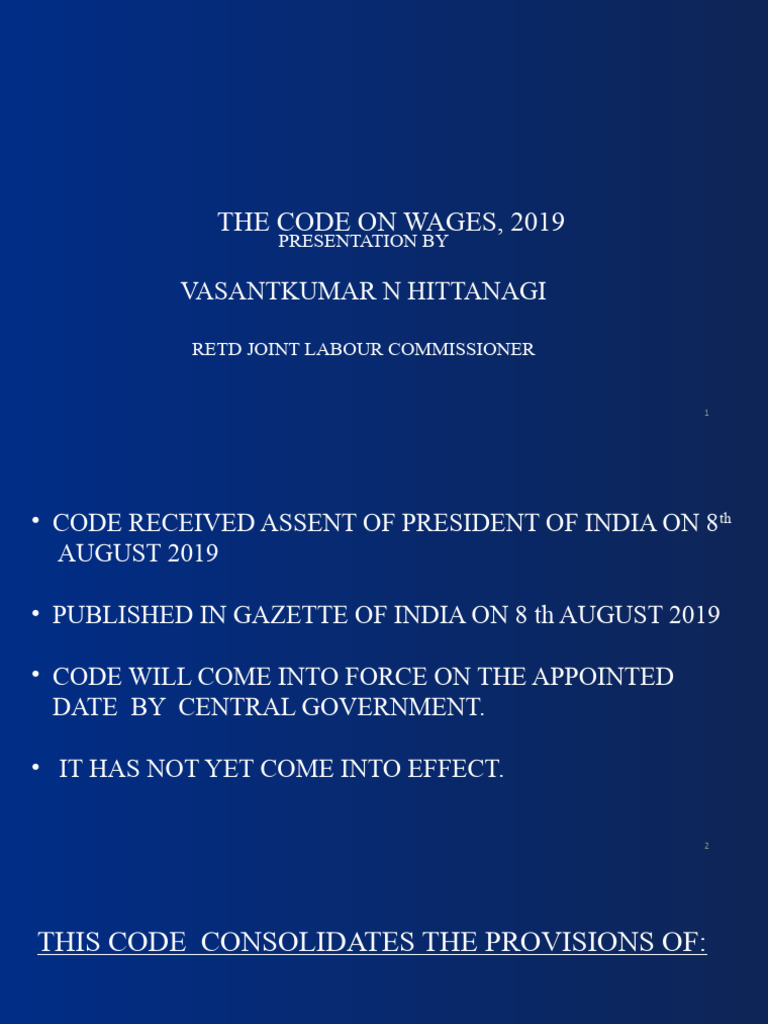 Overview of India's 2019 Wage Code | PDF | Wage | Employment