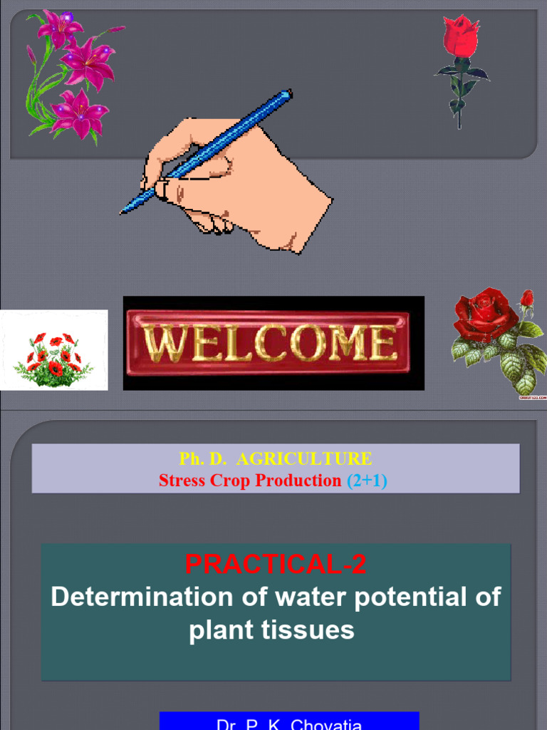 Chardakov Method for Water Potential | PDF | Concentration | Water