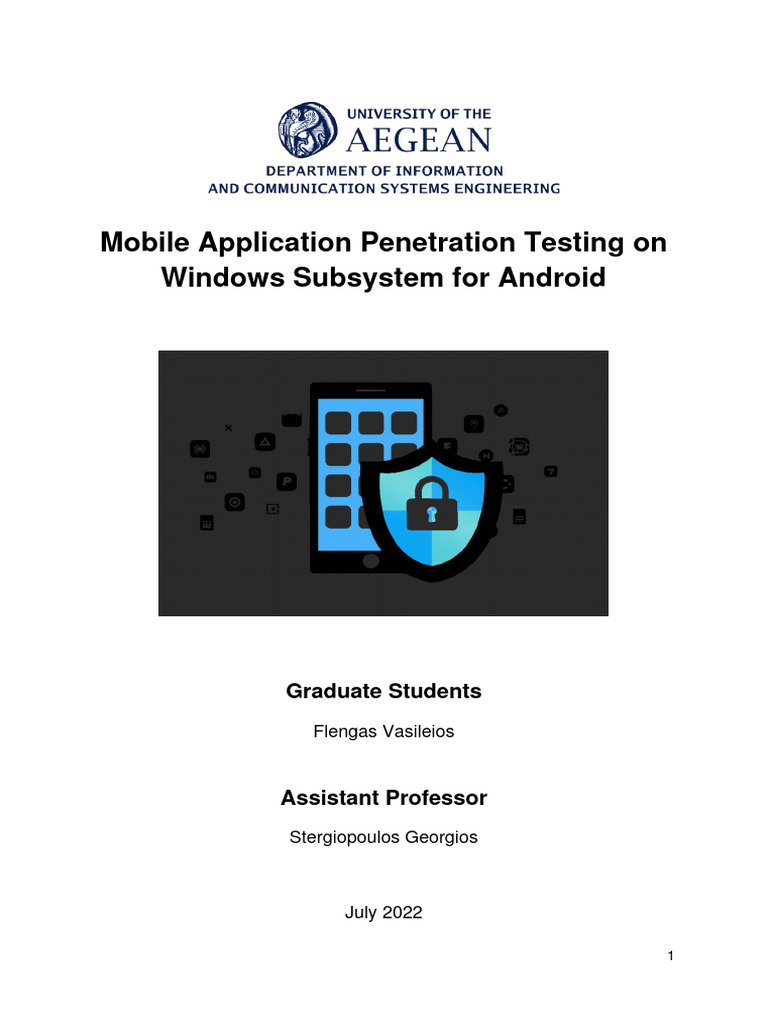 Mobile App Penetration Testing on WSA | PDF | Android (Operating System ...
