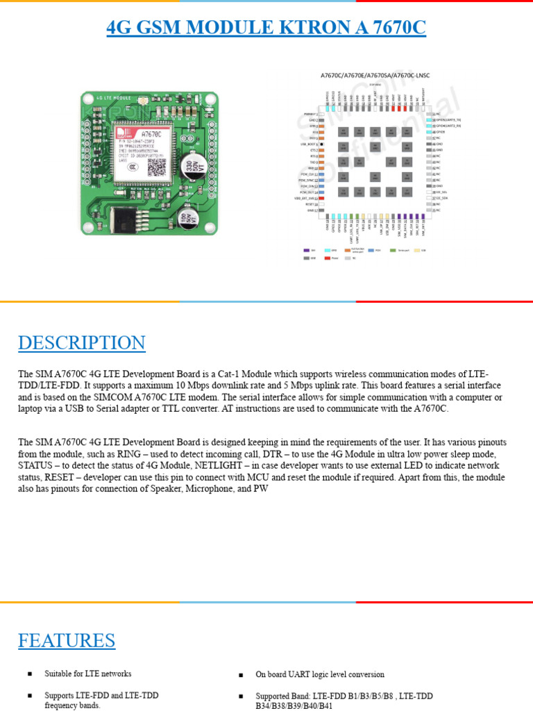 A7670 GSM | PDF | Lte (Telecommunication) | 4 G