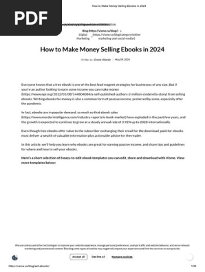 How to Make Money Selling Ebooks in 2024