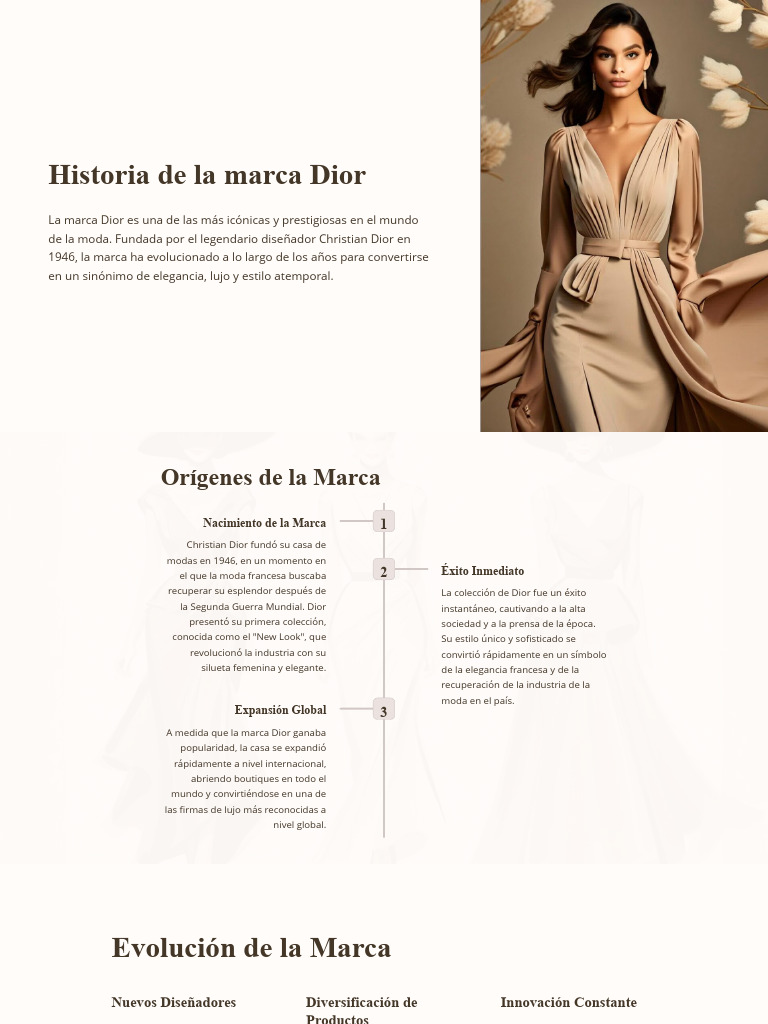 Carolina Historia de La Marca Dior | PDF | Moda | Marca