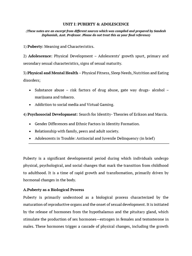 Understanding Human Puberty and Adolescence | PDF | Eating Disorder ...