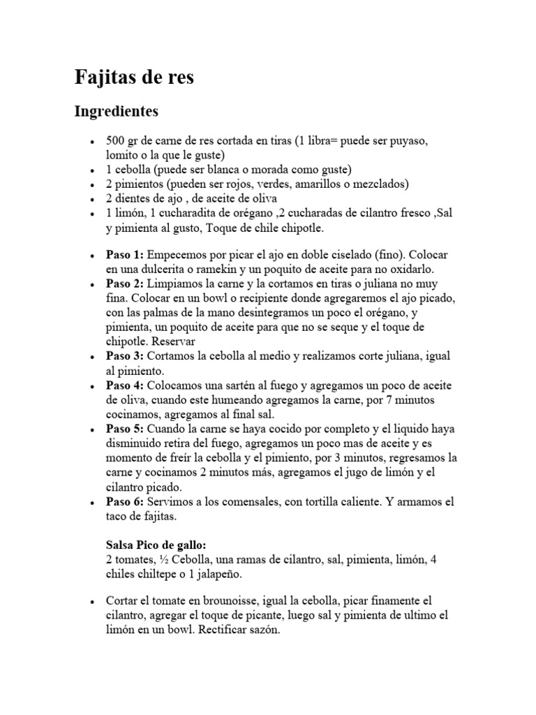 Fajitas de res diario pdf cilantro taco