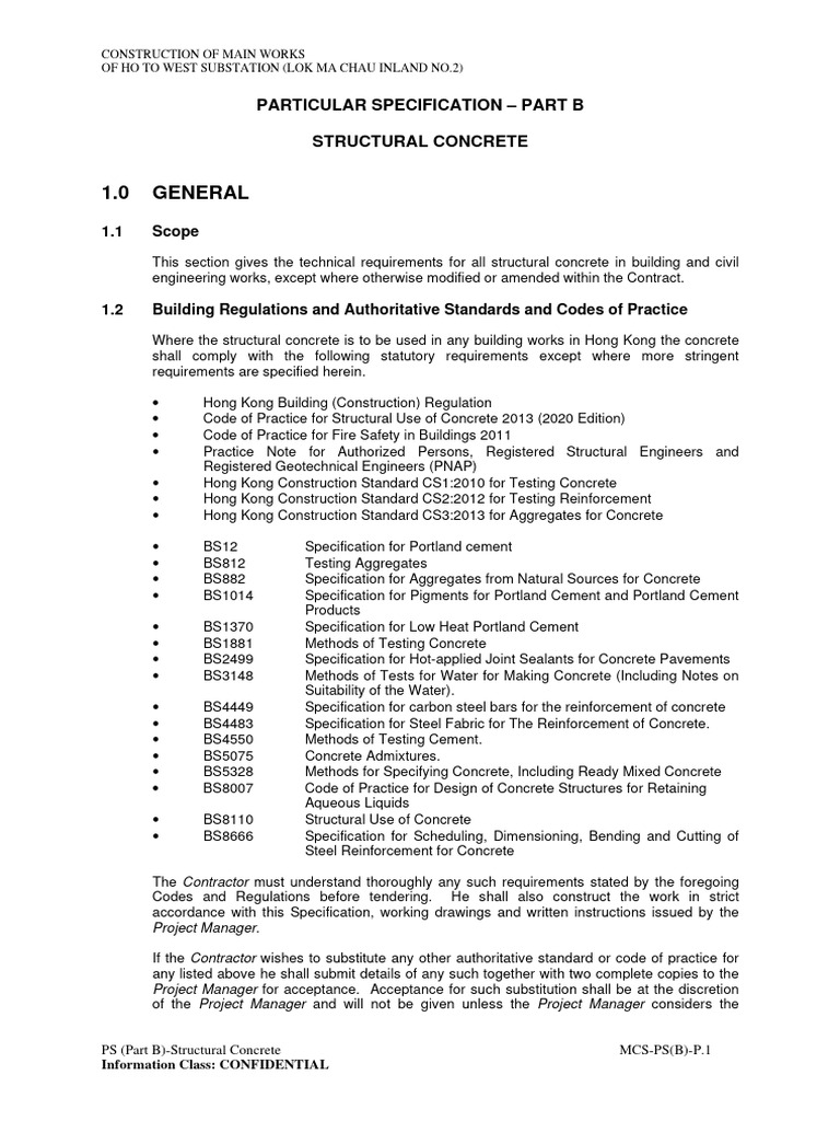 Structural Concrete Specifications | PDF | Concrete | Cement