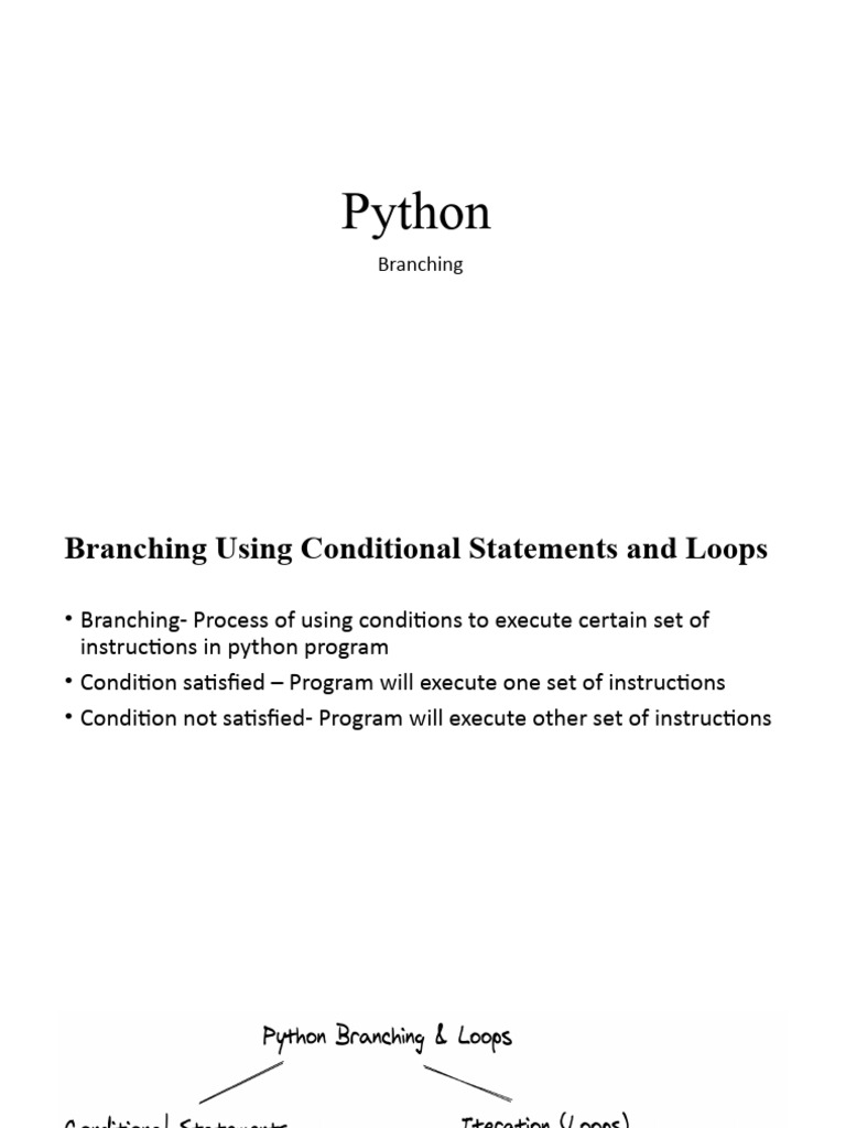 Python Branching | PDF | Control Flow | Software Engineering