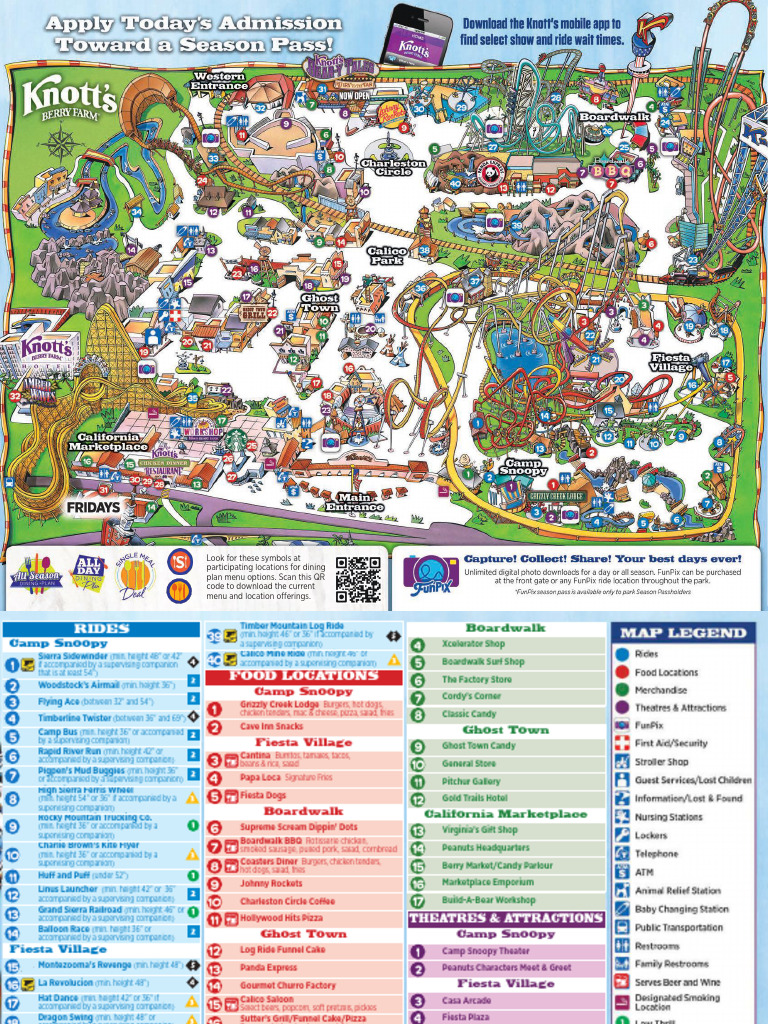 Knott's Berry Farm 2025 Park Map | PDF | Cuisine | Foods