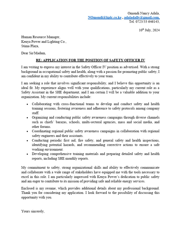 Application To Public Safety Officer III | PDF | Occupational Safety ...