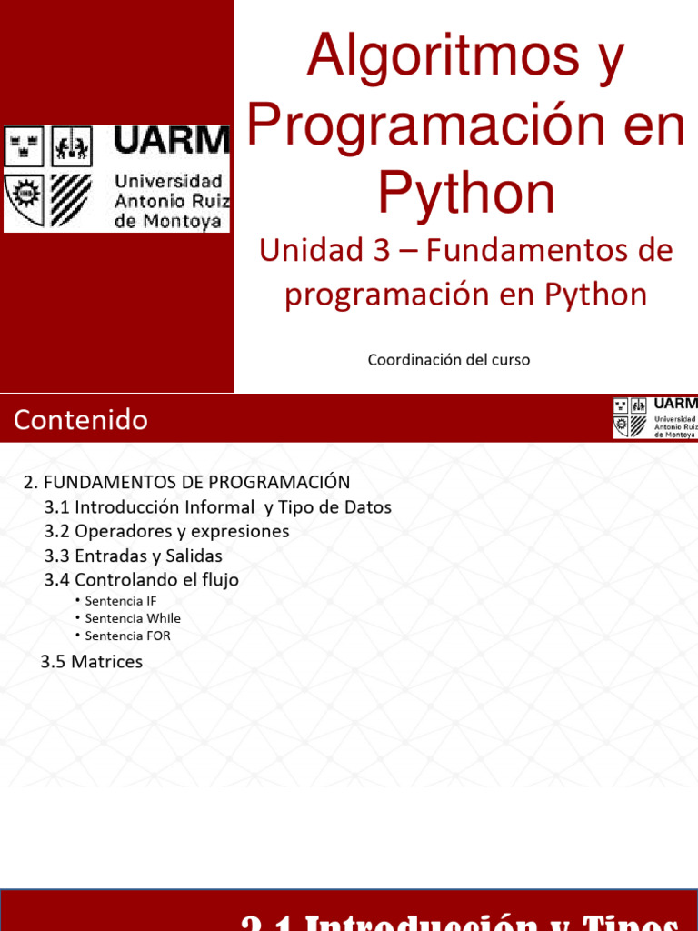 Fundamentos de Programación en Python | PDF | Python (lenguaje de ...