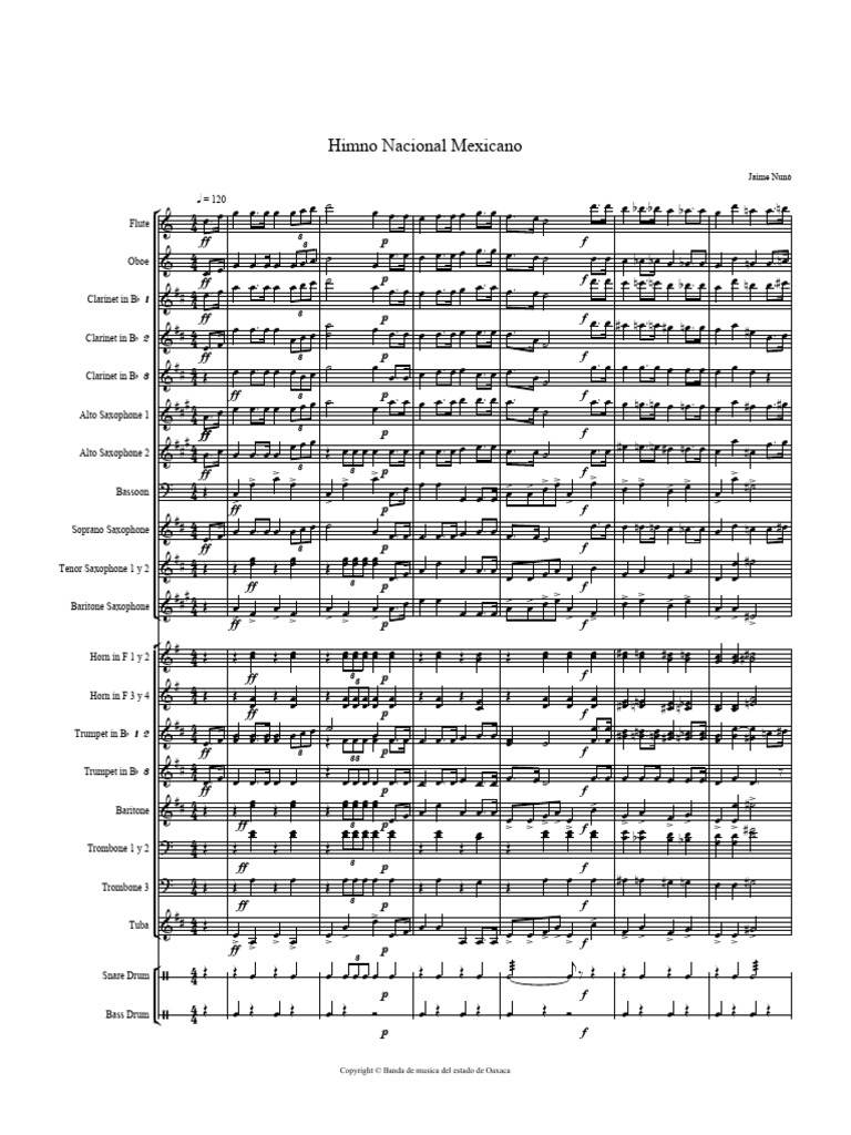 Himno Nacional Mexicano Pdf