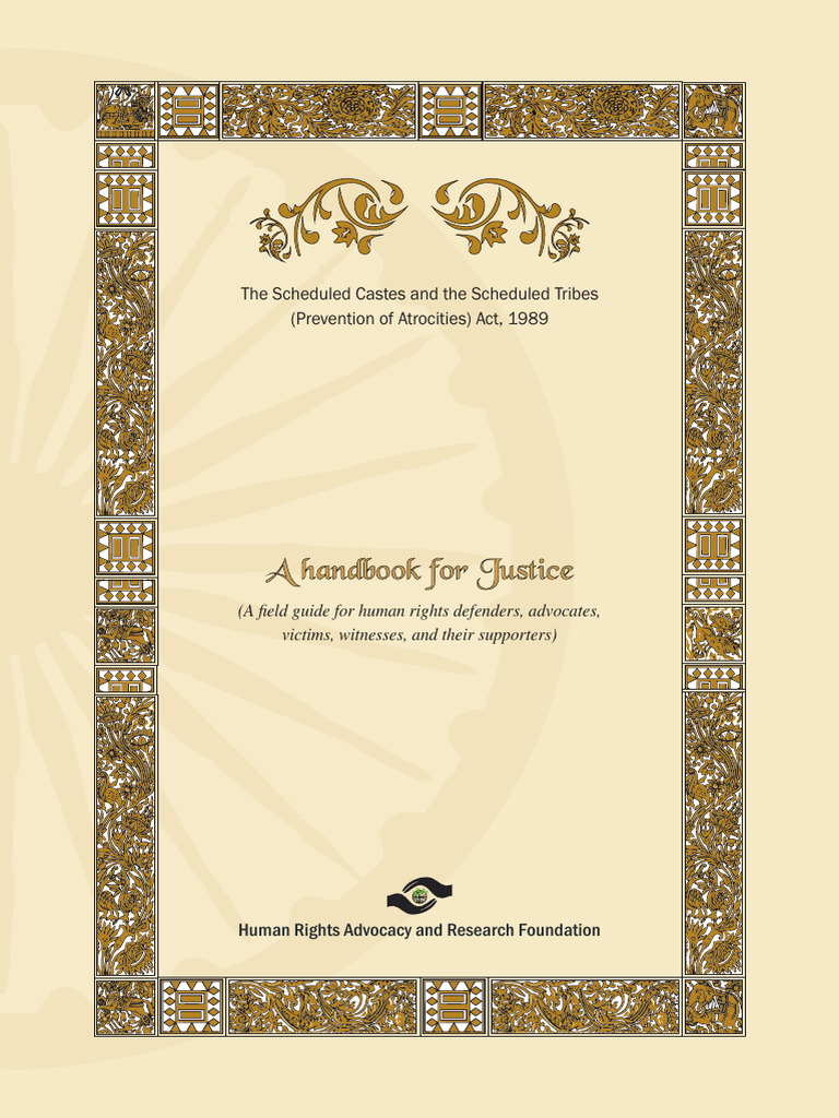 A handbook for justice sc and st act pdf crimes crime violence