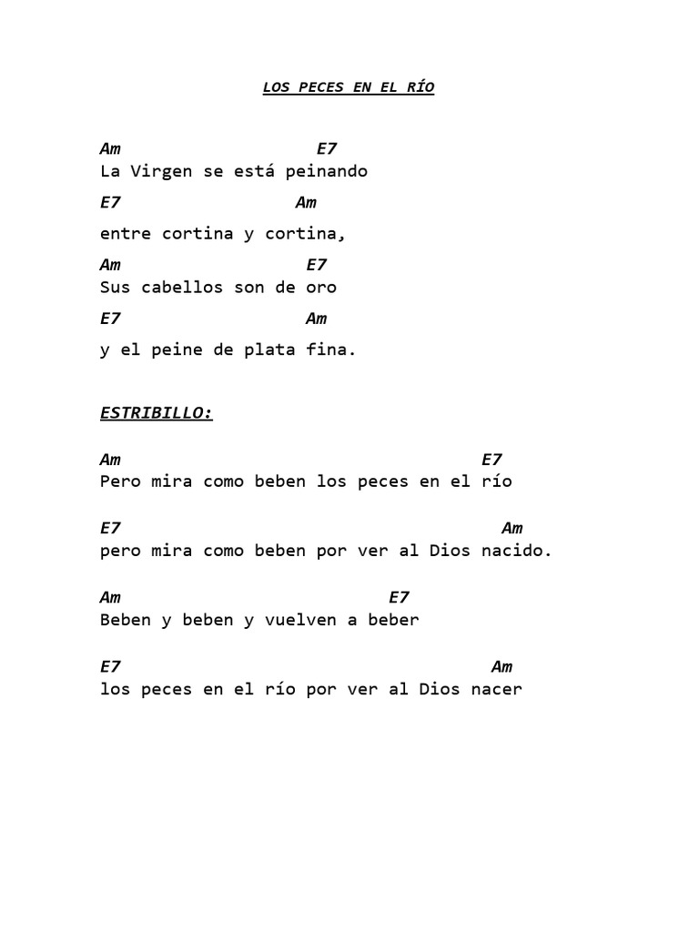 Los Peces en El Río - Acordes | PDF
