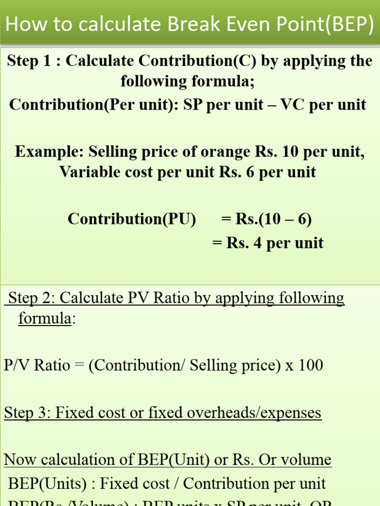 How To Calculate Break Even Point (BEP) | PDF | Business Economics ...