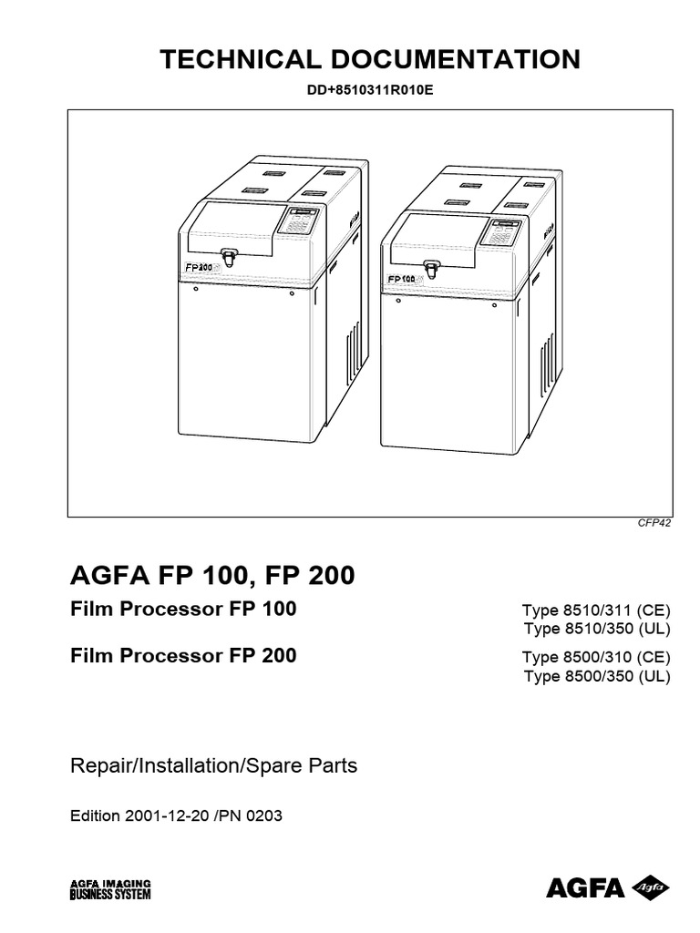 AGFA FP 100/200 Film Processor Guide | PDF | Water | Printed Circuit Board