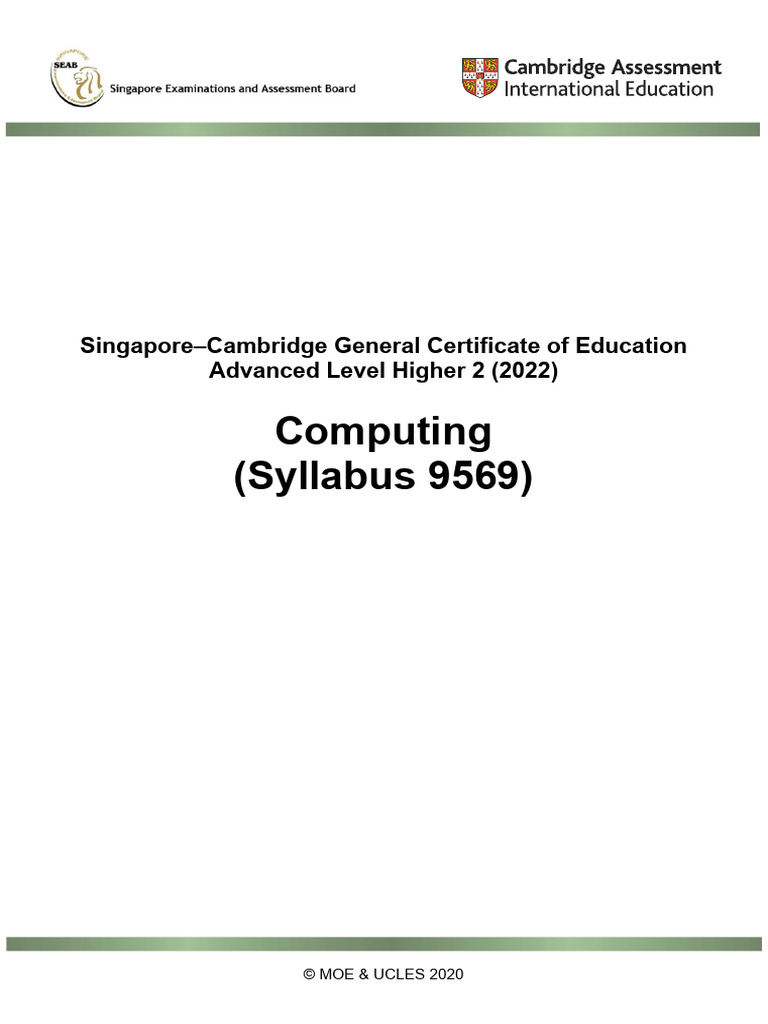 A Level Computing Syllabus Overview | PDF | Computer Programming ...