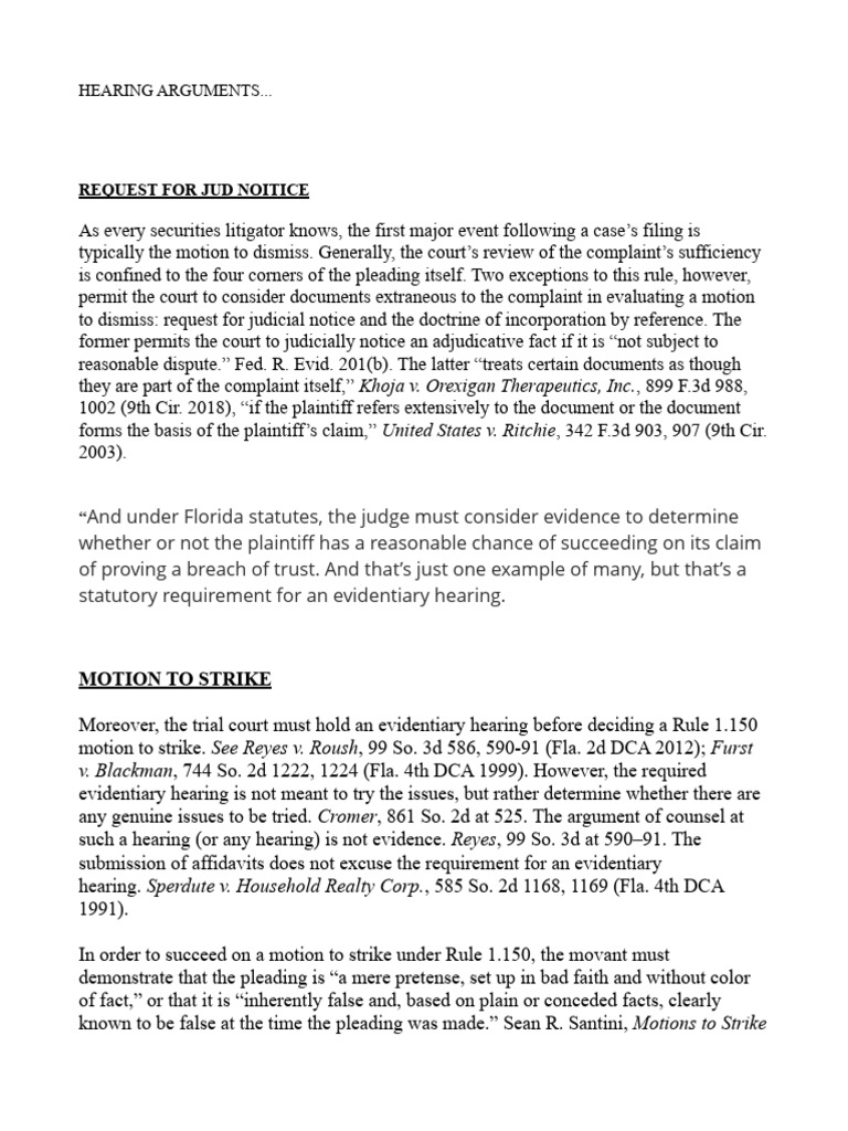 Hearing Memorandum | PDF | Complaint | Evidence (Law)
