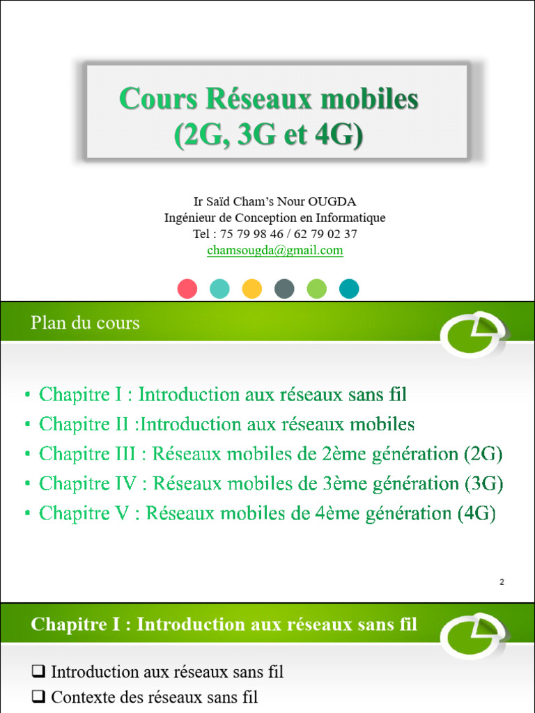 Introduction aux réseaux sans fil 2G à 4G | PDF | LTE ...