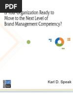 Is Your Organization Ready to Move to the Next Level of Brand Management Competency?