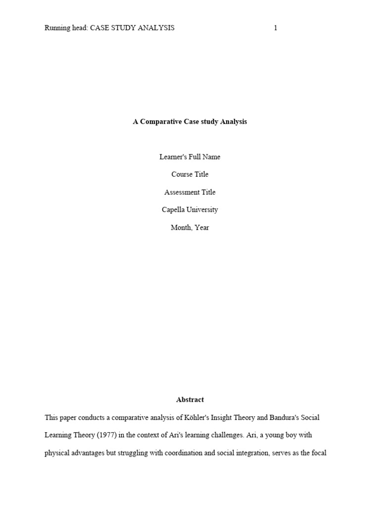 Comparative Analysis of Learning Theories | PDF | Self Efficacy ...