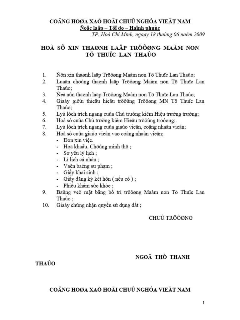 HS thanh lap truong LanThao | PDF