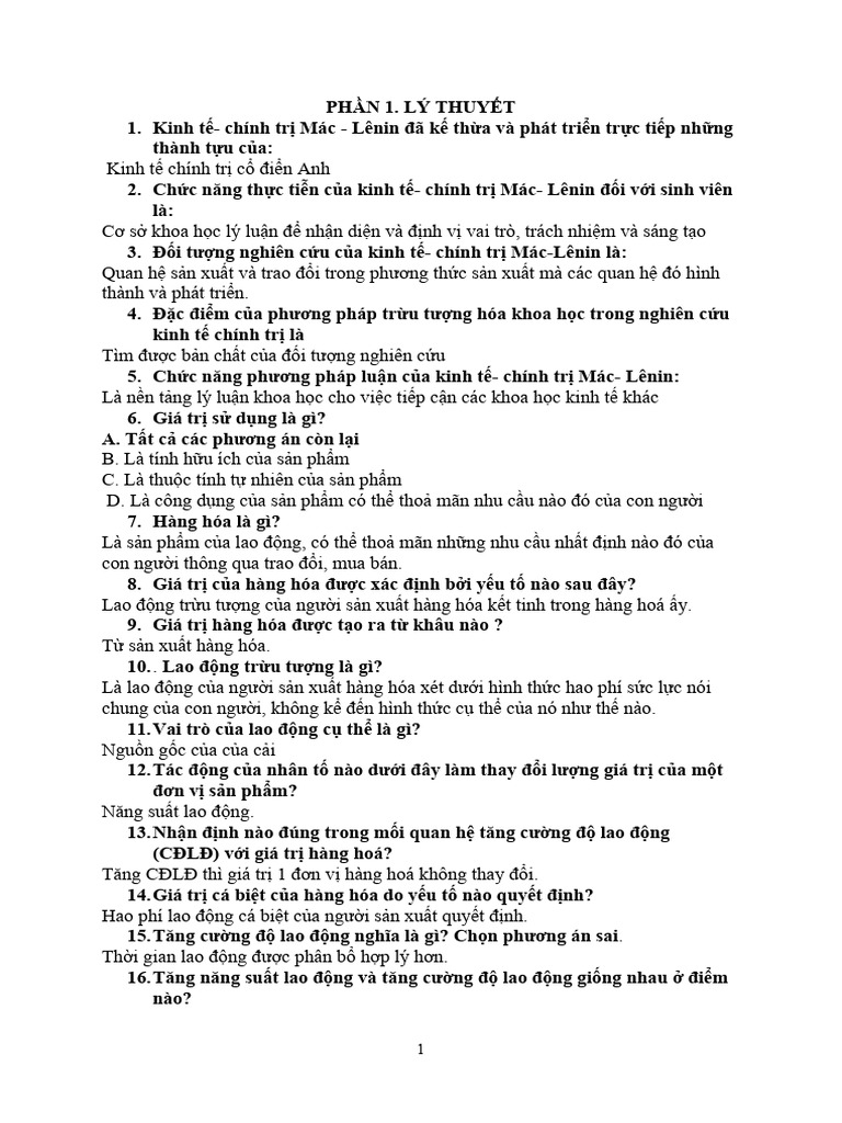 Thi KTCT Mác | PDF
