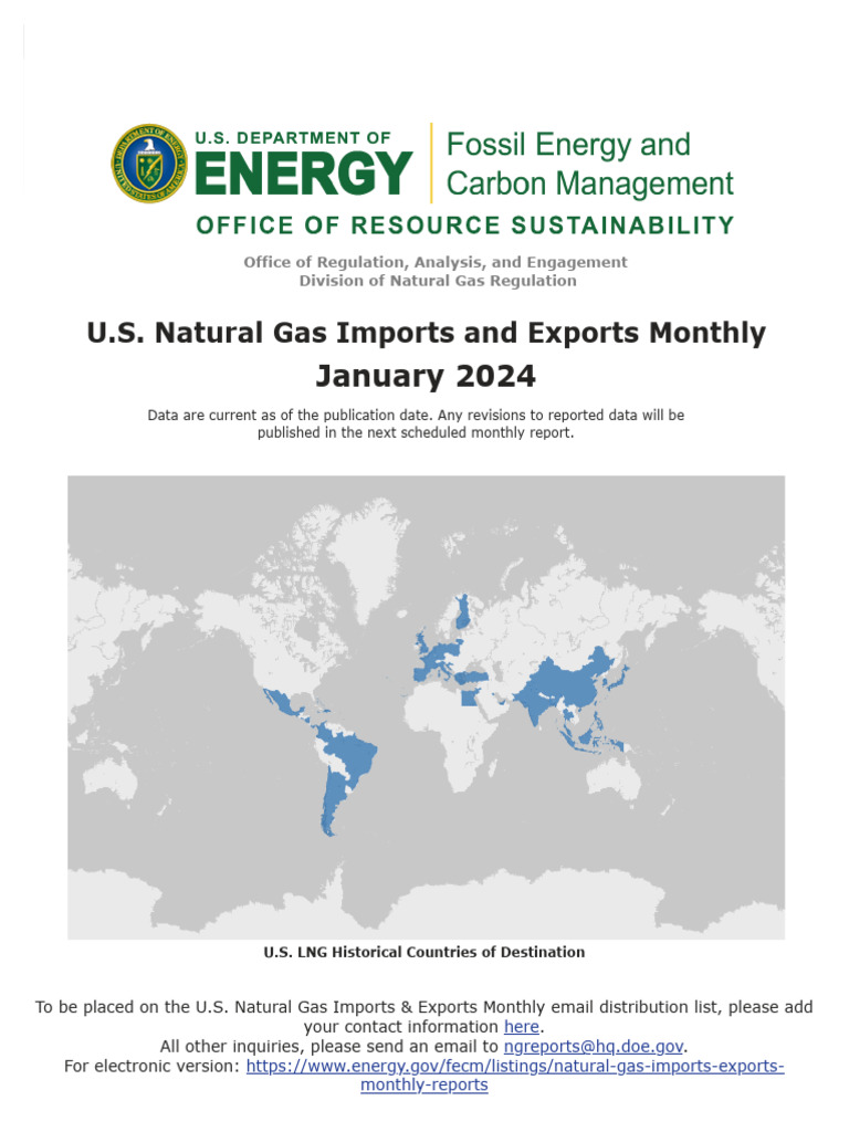 1 Natural Gas Imports and Exports Monthly January 2024 | PDF ...