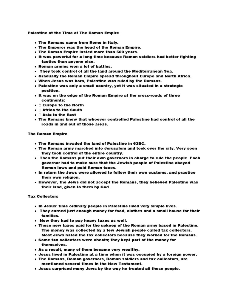 Palestine at The Time of The Roman Empire | PDF | Messiah | Pharisees