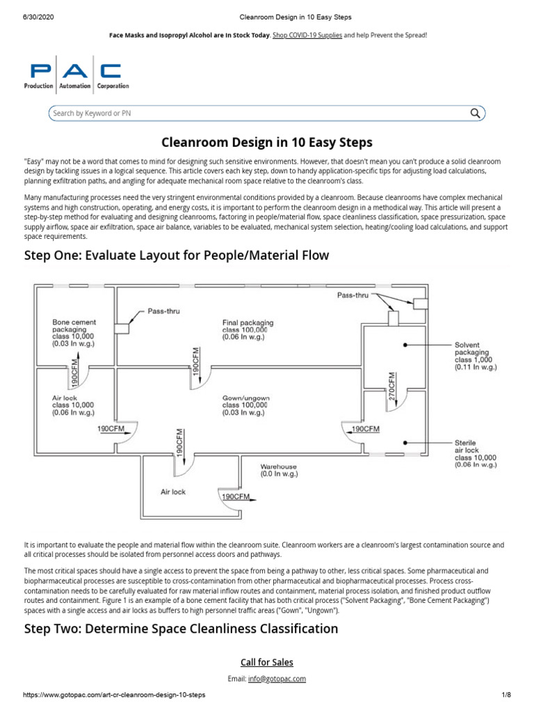 Cleanroom Design in 10 Easy Steps | PDF | Home & Garden