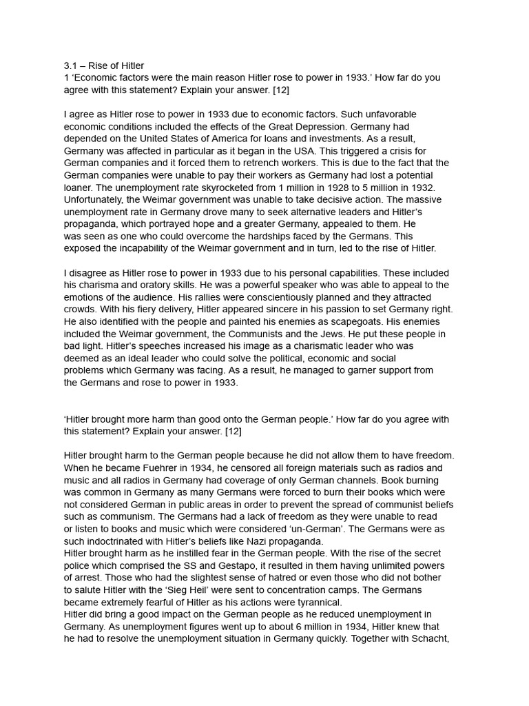 History | PDF | Nazi Germany | World War I Reparations