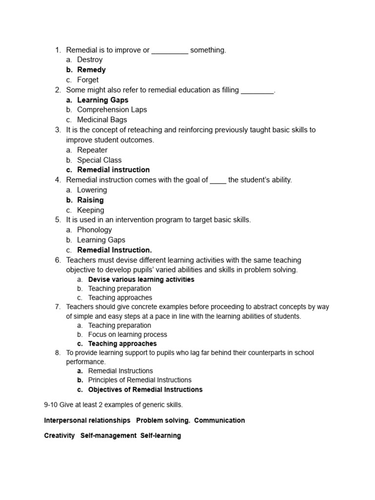 QUIZ | PDF | Career & Growth