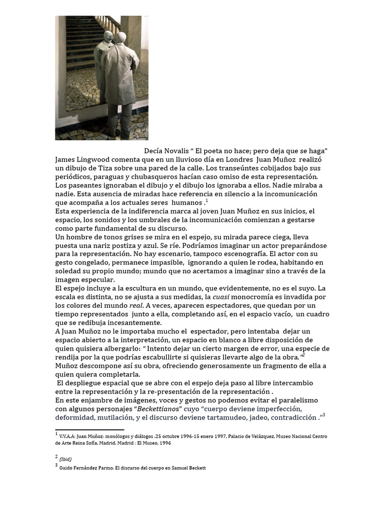 Juan Muñoz: Incomunicación y Espejos | PDF | Jacques Lacan