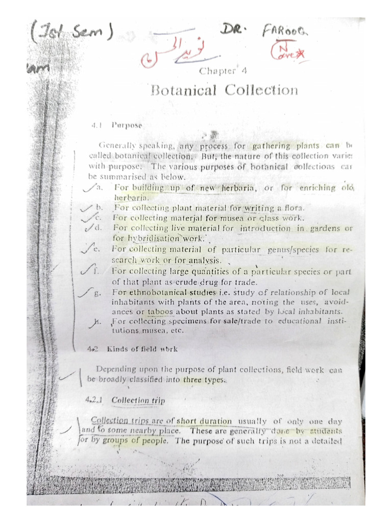 Herbarium Notes | PDF
