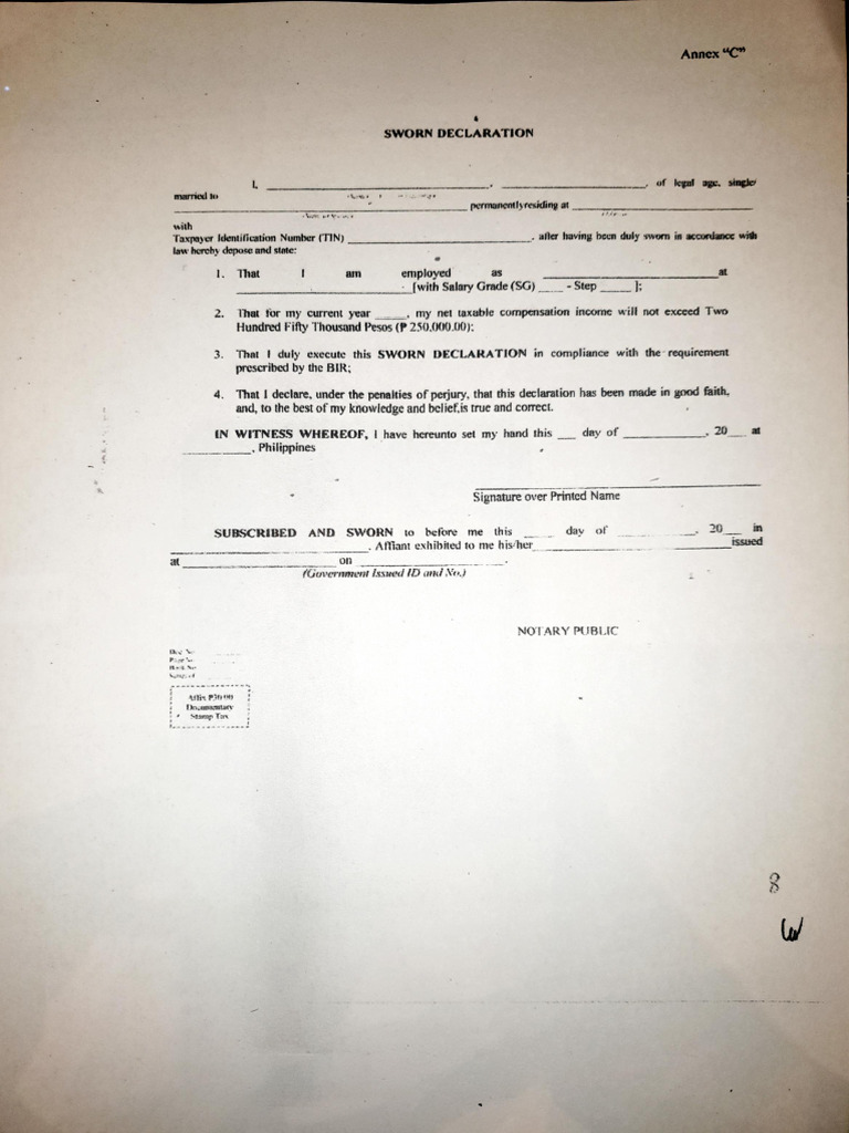 Sworn Declaration | PDF