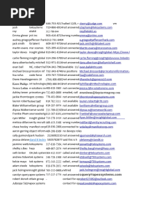 Vendor List