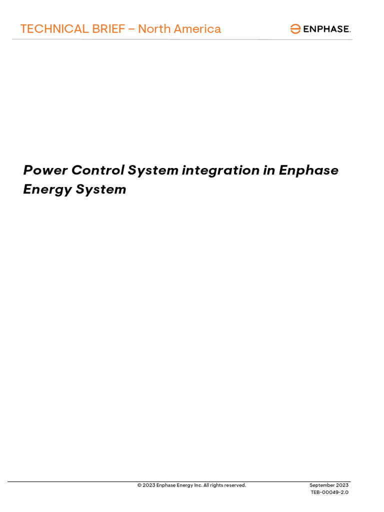 Enphase PCS Integration in Enphase Energy System | PDF | Electrical ...