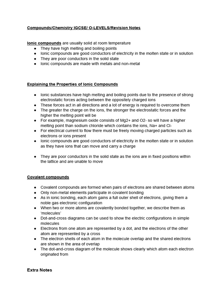 Ionic and Covalent Compounds Overview | PDF | Technology & Engineering