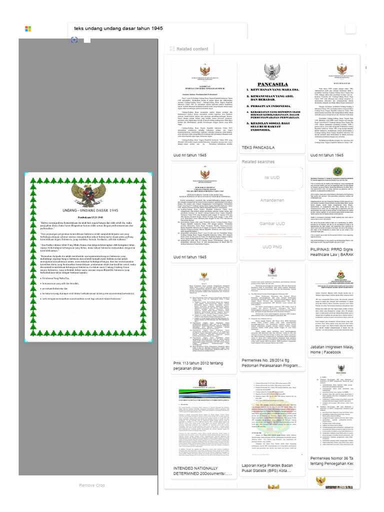 Teks Undang Undang Dasar Tahun 1945 - Bing Images | PDF