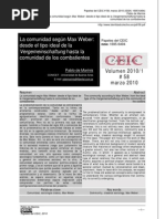 Comunidad Segun Max Weber