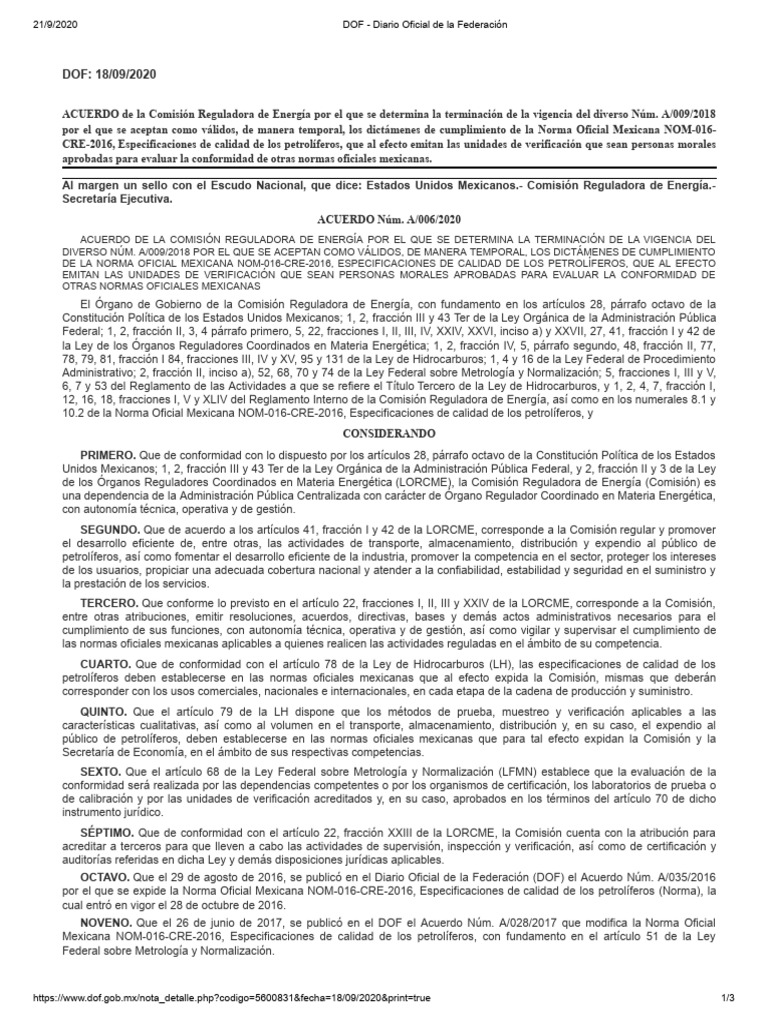 5 acuerdo a 006 2020 pdf m xico petr leo