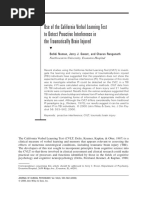 California Verbal Learning Test | PDF | Cognition | Mental Processes