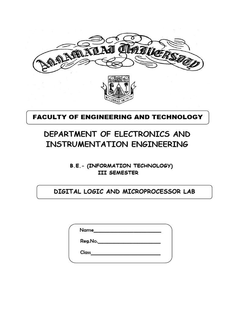 Digital Logic & Microprocessor Lab Guide | PDF | Logic Gate | Electronics