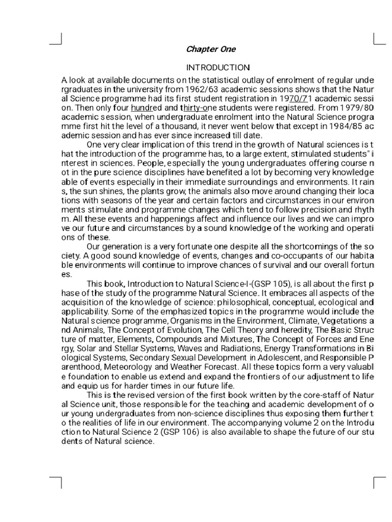 Chapter 1 Introduction To Natural Science. - Phoenix | PDF