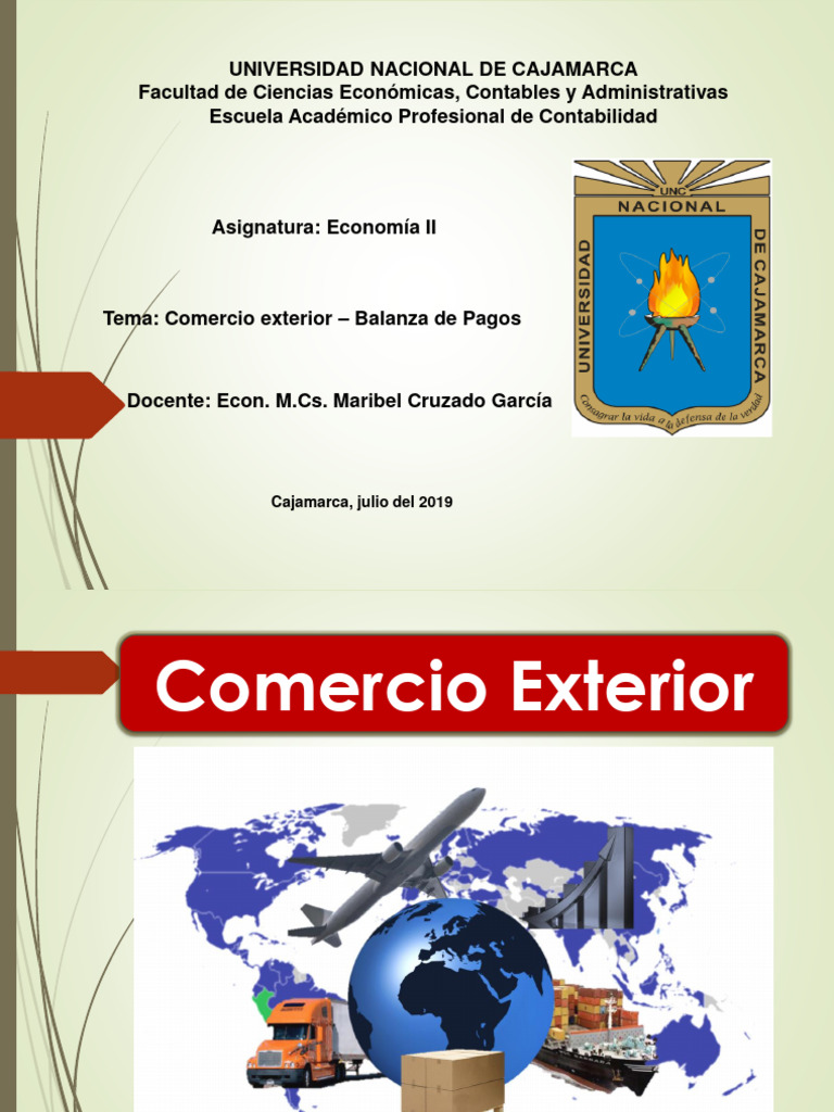Comercio Exterior y Balanza de Pagos | PDF | El comercio internacional ...