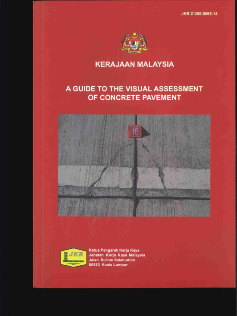 JKR 21300-0065-14 Guide To The Visual Assessment of Concrete Pavement | PDF