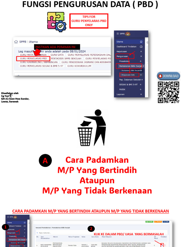 Panduan Pengurusan Data Pbd Guru Pdf