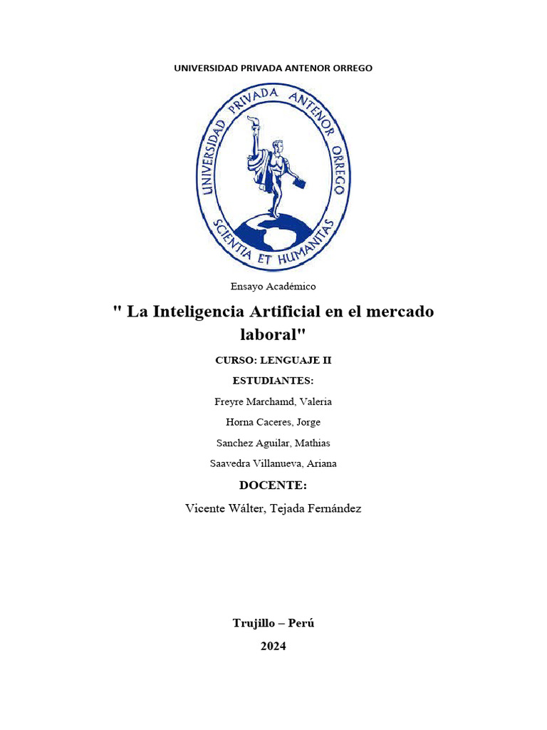 IA y su Impacto en el Mercado Laboral | PDF | Inteligencia artificial ...